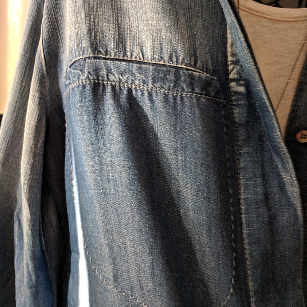 Super Soft Denim Top! Super Cute! View 6